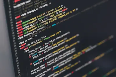 Web Development - Code on screen